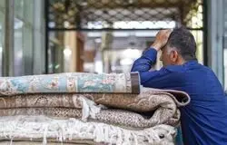 صادرات فرش ایران زیر ۴۰ میلیون دلار/تلاش برای افزایش با رفع محدودیت‌های پیمان‌سپاری + فیلم