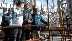 بازدید وزیر صمت از فولاد مبارکه پس از حمله آمریکایی-صهیونیستی/ دستور رسیدگی فوری به کارگران مصدوم