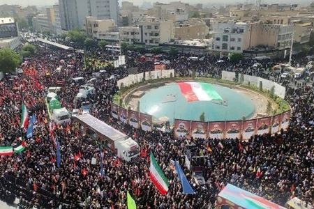 تشییع پیکر ۶۰ شهید اقتدار در تهران