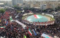 تشییع پیکر ۶۰ شهید اقتدار در تهران