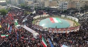 تشییع پیکر ۶۰ شهید اقتدار در تهران
