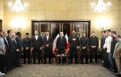 تجلیل رئیس جمهور از قهرمانان کشتی جهان در مراسمی ویژه