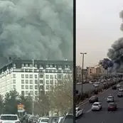 مهار آتش‌سوزی گسترده در بازارچه جنت آباد؛ بدون مصدوم و فوتی